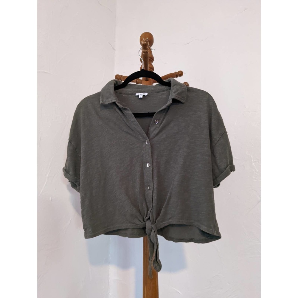 Roma tie front crop top